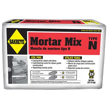Sakrete 65306214 60 lbs. Type N Regular Strength Mortar Mix SA576826